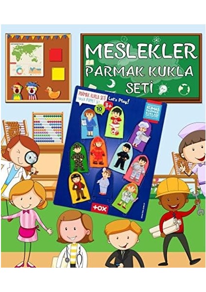 Meslek 10 Parça Parmak Kukla , Eğitici Oyuncak T76-1