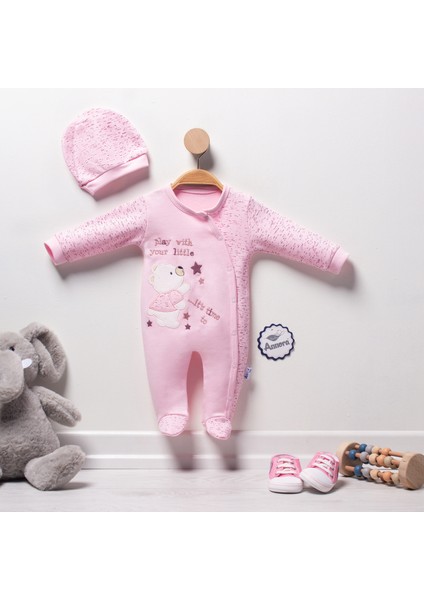 Yıldızlı Küçük Ayı Kız/ Erkek Bebek Tulumu