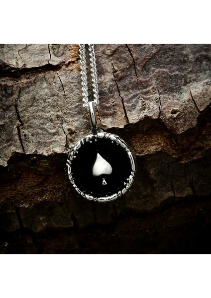 Gümüş Maça Figürlü Kolye 925 Ayar Gümüş Mini Maça Figürlü Unisex Kolye Iskambil Kartı Kolye modelleri