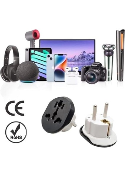- Evrensel Uluslararası Priz Fiş Adaptör Çevirici 16A 250V Seyahat Fişi Dönüştürücü Adaptörü, Ce Sertifikalı, 200'DEN Fazla Ülkede Abd/avustralya/uk fiyatları