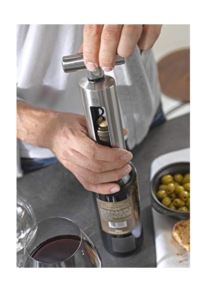 - Sommelier Tirbuşon, Paslanmaz Çelik, Metalik Gri