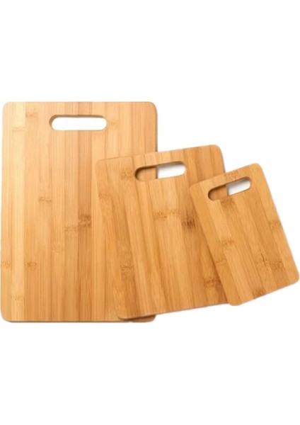 Home Bambu Kesme Tahtası, Çok Amaçlı Doğrama Tahtası, Et, Ekmek, Balık, Sebze ve Meyve Için Kesim Panosu, Yıkanabilir ve Dayanıklı Mutfak Aksesuarı 22 X 32 Cm