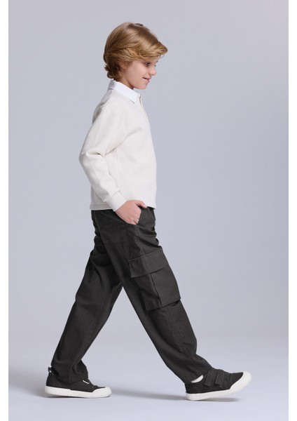 (Kids Boy) Gabardin Kargo Pantolon