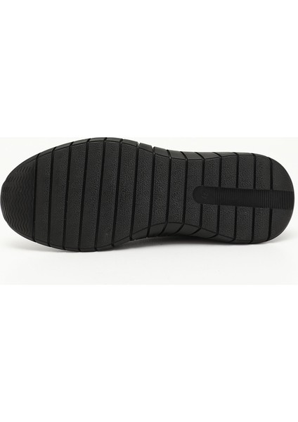 Erkek Gri Bağcıklı Kauçuk Taban Hakiki Deri Sneaker