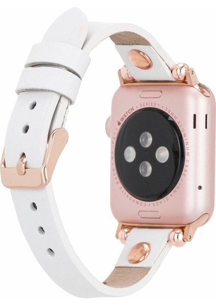 Deri Apple Watch Kadın Saat Kordonu, 38/40/41/42/44/49 mm Ultra Ultra 2 ile Uyumlu modelleri