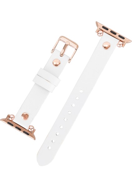 Deri Apple Watch Kadın Saat Kordonu, 38/40/41/42/44/49 mm Ultra Ultra 2 ile Uyumlu fırsatları