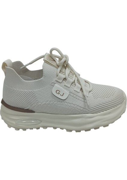 Bej Triko Kadın Sneaker Spor Ayakkabı