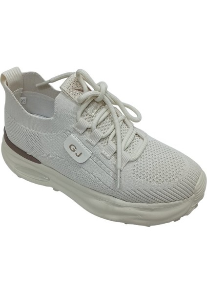 Bej Triko Kadın Sneaker Spor Ayakkabı