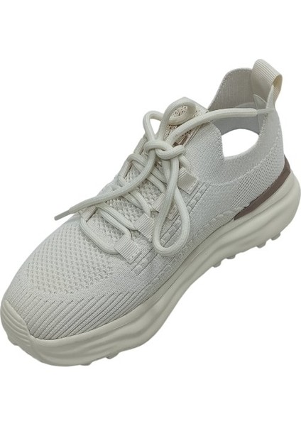 Bej Triko Kadın Sneaker Spor Ayakkabı