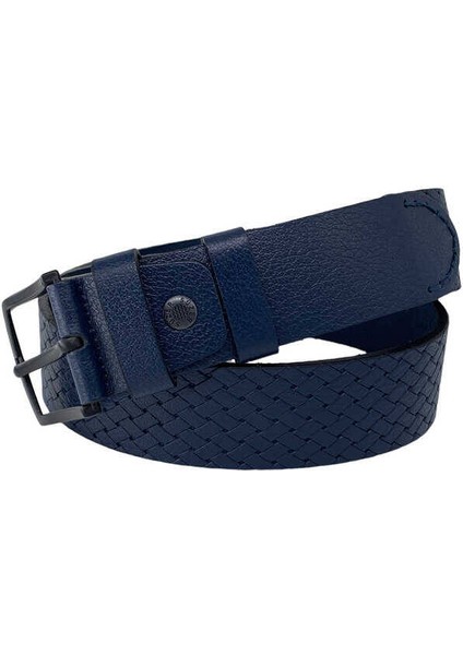 Lacivert Hakiki Deri Özel Üretim 3 Parçalı El Işçilikli 4 Cm.lik Unisex Spor Kot Kemer modelleri
