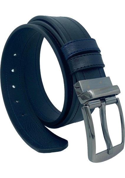 Lacivert / Siyah Çift Taraflı Suni Deri 4 Cm.lik Unisex Spor Kemer fiyatları