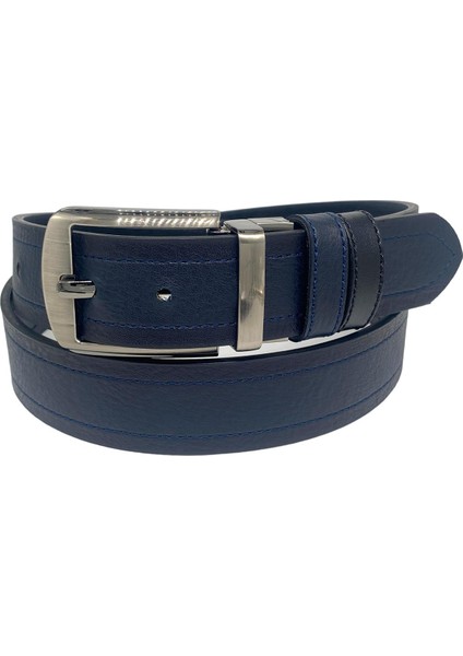 Lacivert / Siyah Çift Taraflı Suni Deri 4 Cm.lik Unisex Spor Kemer modelleri