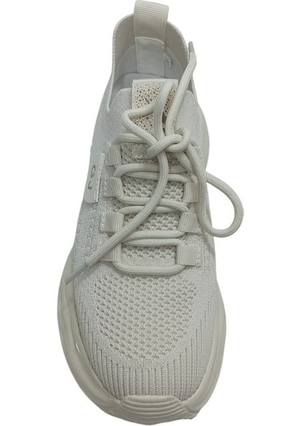 Bej Triko Kadın Sneaker Spor Ayakkabı