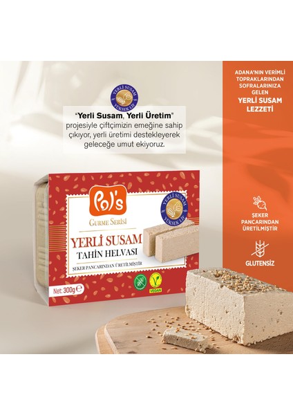 Yerli Susam Şeker Pancarlı Sade Tahin Helvası 300 g