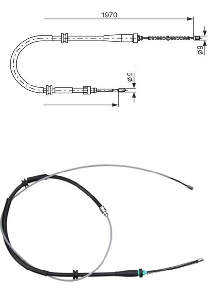 El Fren Teli Standart Arka Diskli Fren 1970MM Renault Kangoo Iıı 08-