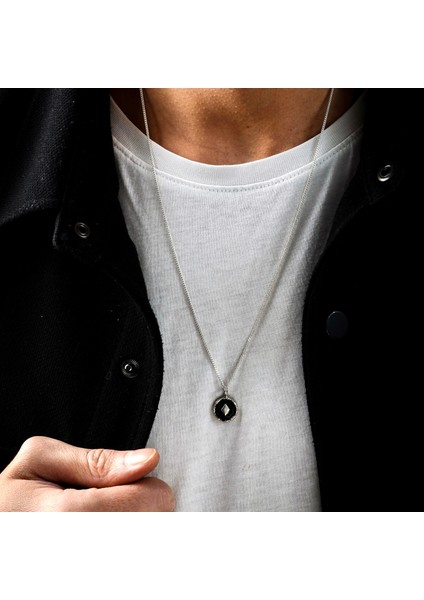 Gümüş Karo Figürlü Kolye 925 Ayar Gümüş Mini Karo Figürlü Unisex Kolye Iskambil Kartı Kolye fırsatları