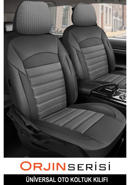 Hyundai Sonica Uyumlu 5 Koltuk Tam Set Oto Koltuk Kılıfı Terletme Yapmaz Gri