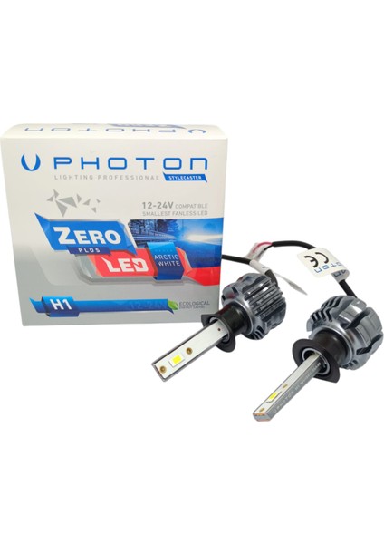 Photon Zero Plus Seri Mini Slim H1 LED Xenon Far Ampulü Buz Beyaz 12-24V