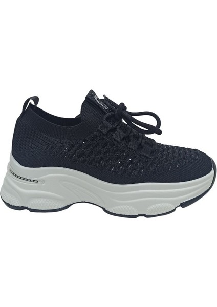 Siyah Triko Kadın Sneaker Spor Ayakkabı