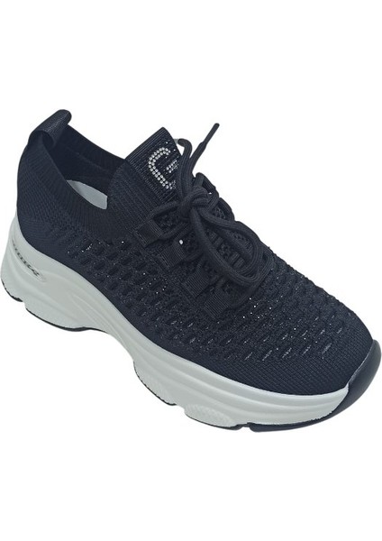 Siyah Triko Kadın Sneaker Spor Ayakkabı