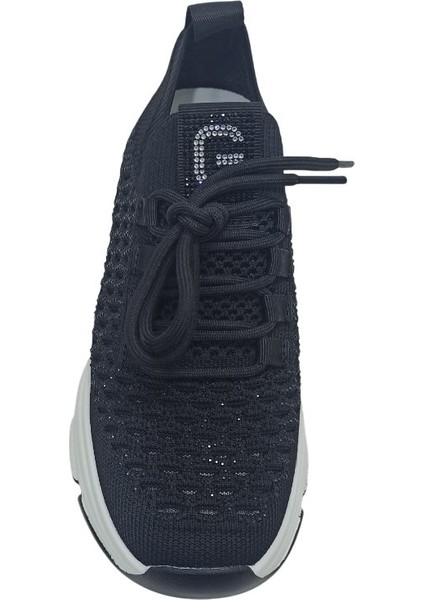Siyah Triko Kadın Sneaker Spor Ayakkabı