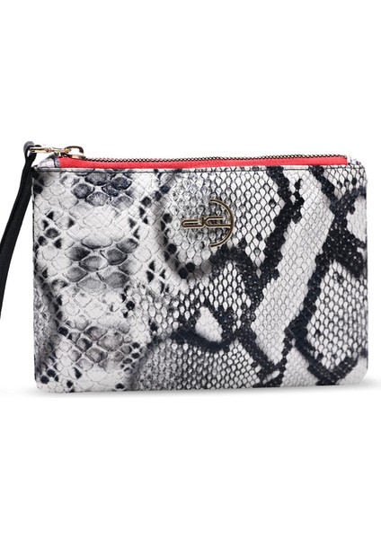 Kadın Basic Clutch Çanta Zebra Desenli Siyah Beyaz (4031-Z) 214030