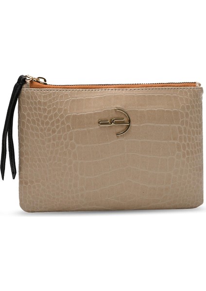 Kadın Basic Clutch Çanta Kroko Timsah Desen Bej (4031-BJ) 214030 modelleri