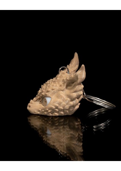 Çöl Ejderhası Anahtarlık - 3D Baskı Savaşçı ve Gizemli Katman