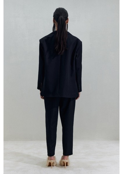 Lacivert Maskülen Blazer Ceket