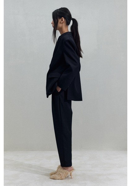Lacivert Maskülen Blazer Ceket