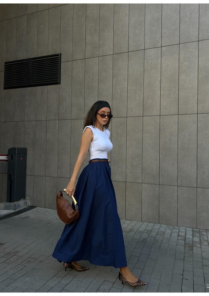 LB Laluna Butik Kadın Piliseli Kemerli Mini Etek Şortlu Düz Yeşil Kumaş fırsatları