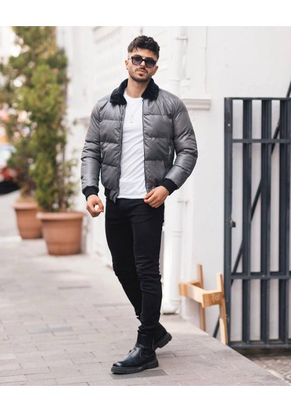 Kürk Yaka Suni Deri Crop Mont fırsatları