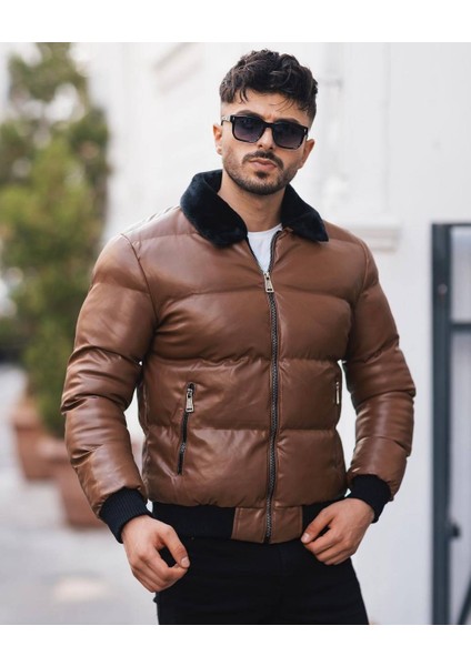 Kürk Yaka Suni Deri Crop Mont fiyatları