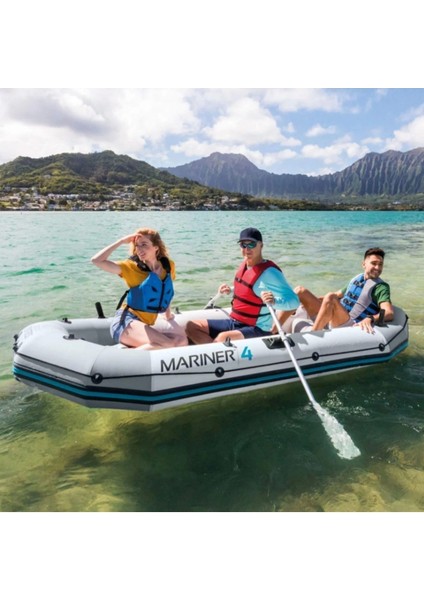 Intex 68376 Mariner 4 Şişme Bot Set 320 kg 328X145X48CM Kürek-Pompa Set