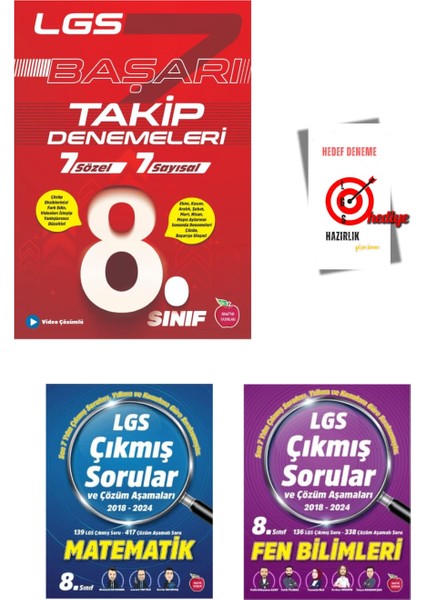 Lgs Başarı Takip Denemeleri-Lgs Matematik Fen Bilimleri Çıkmış Sorular ve Çözümleri Lgs Hazırlık