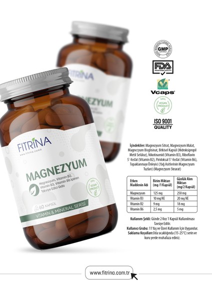 Magnezyum 60 Kapsül