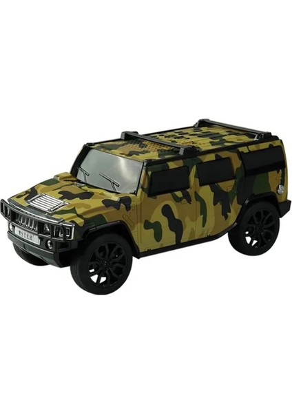 WS590 Model Jeep Araba Tws Müzik Çalar Kolon Bluetooth Hoparlör Speaker 8 Watt Fm Radyo Sd Kart USB