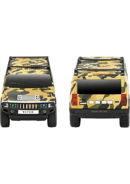 WS590 Model Jeep Araba Tws Müzik Çalar Kolon Bluetooth Hoparlör Speaker 8 Watt Fm Radyo Sd Kart USB fiyatları
