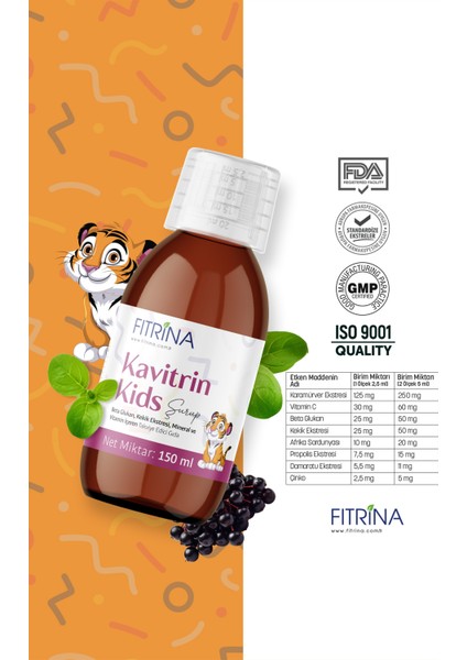 Kavıtrın Kids Şurup 150 ml indirimleri