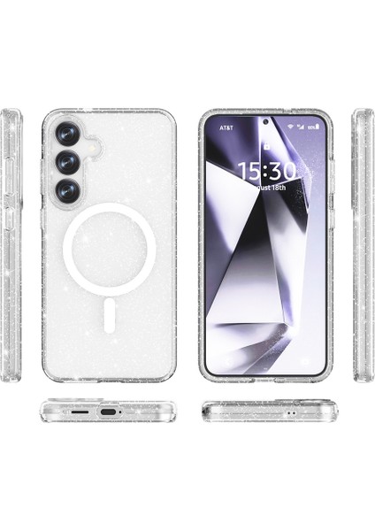 Samsung Galaxy S25 Kılıf Allstar Simli Wireless Şarj Özellikli + Ekran Koruyucu fiyatları