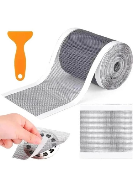 4 Metre 12 cm Çok Amaçlı Süzgeç Bant Gider Süzgeci ve Sineklik Yaması Tamir Kiti