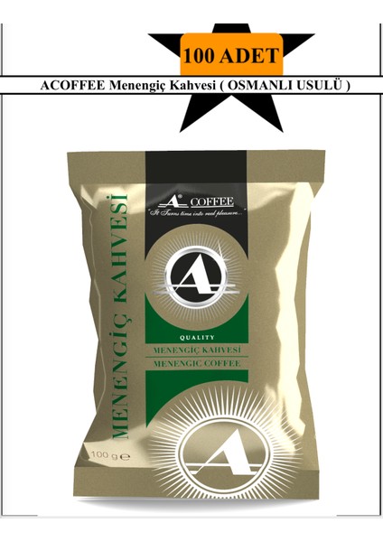 Acoffee Menengiç Kahvesi 100 Adet x 100 Gr.