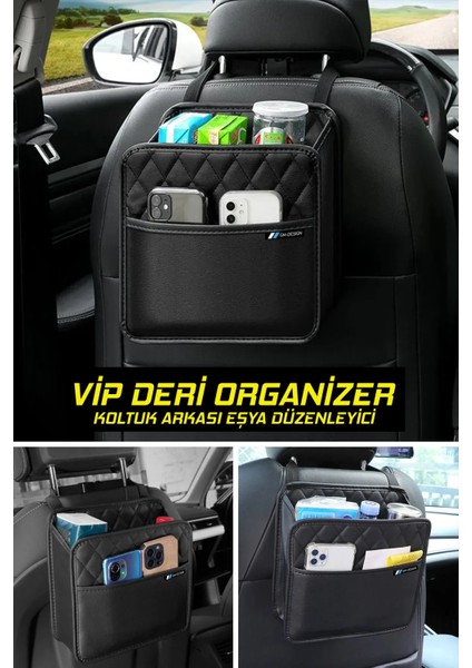 Bmw 5.20 Uyumlu Vip Deri Koltuk Arkası Organizer - Eşya Düzenleyici Çanta