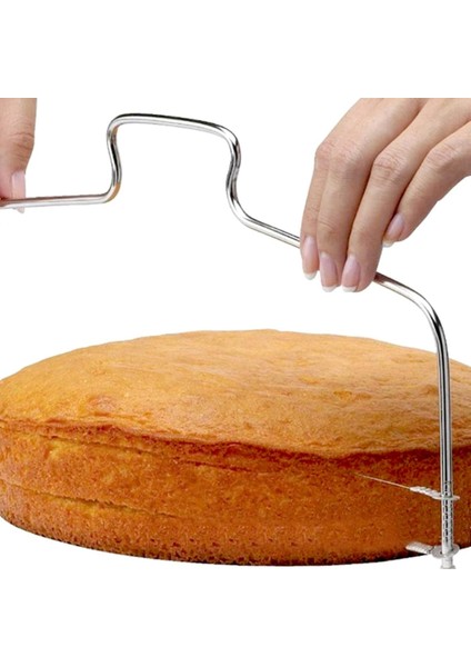 Paslanmaz Metal Ayarlanabilir Pasta Kesme Kek Dilimleme Aparatı