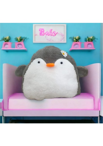 Sevimli Peluş Penguen Yastık & Yumuşak Uyku Arkadaşı & Oyuncak & Çocuk Odası Yastığı &hediyelik 40CM