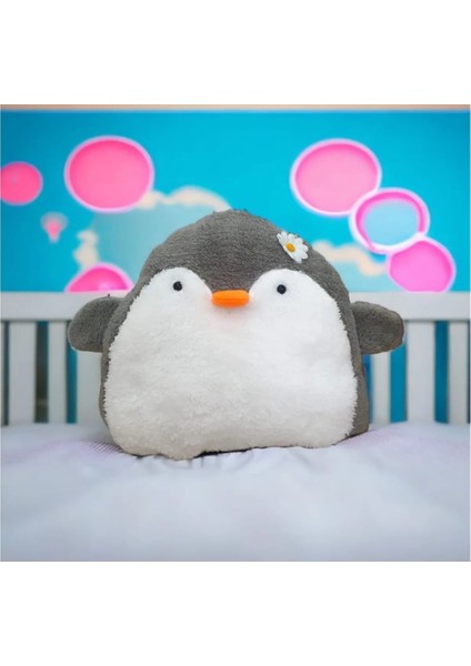 Sevimli Peluş Penguen Yastık & Yumuşak Uyku Arkadaşı & Oyuncak & Çocuk Odası Yastığı &hediyelik 40CM