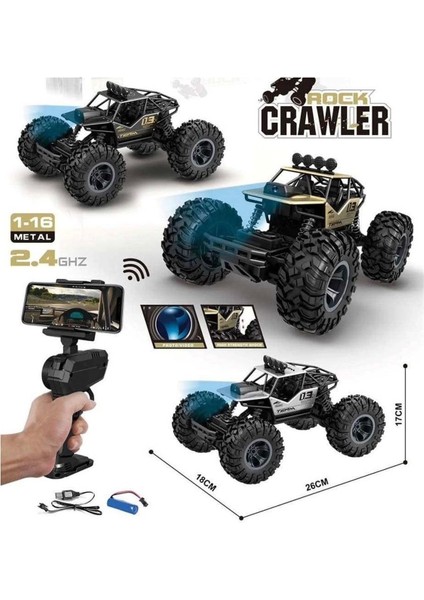Wifi Kameralı Rock Crawler 4x4 Kumandalı Arazi Aracı
