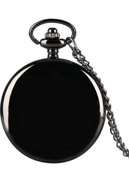 Marvel Venom Piano Black Parlak Siyah Köstekli Zincirli Quartz Cep Saati modelleri