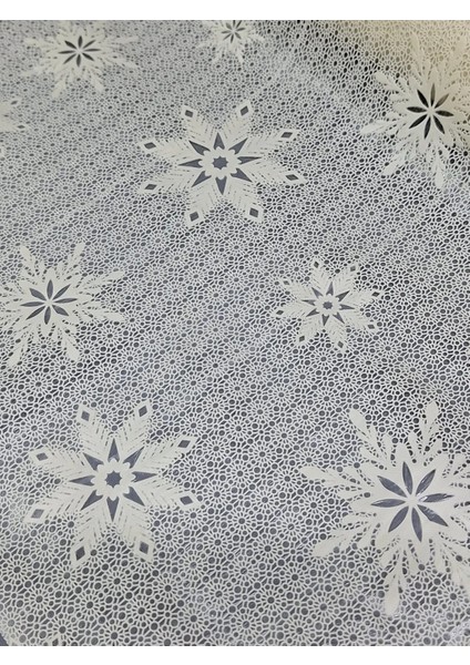 Pvc Küpür Dantel Raf ve Dolap Örtüsü Runner Krem