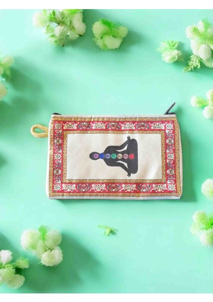 Chakra Mini Makyaj Çantası, Para Çantası,ilaç Çantası